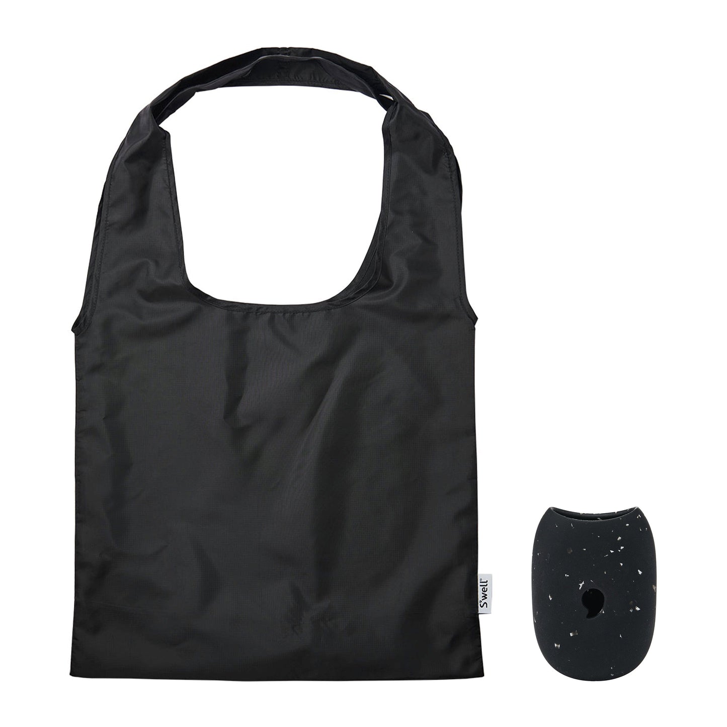 droplet-tote-r5 Swell-Droplet-Tote-Bag-Onyx-Black-Speckled-Front-With-Capsule.jpg
